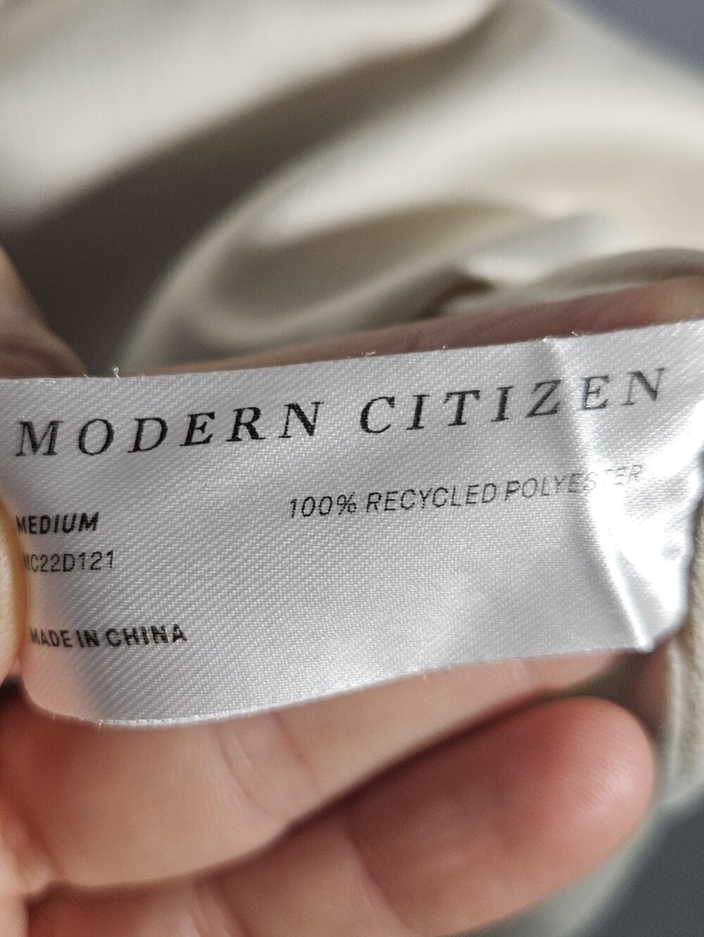 Modern Citizen Minimalistic 90s Bubble Hem Cream Cocktail Satin Maxi Dress Sz M - Picture 6 of 7